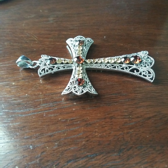 Very beautiful filigree cross pendant - Picture 7 of 8
